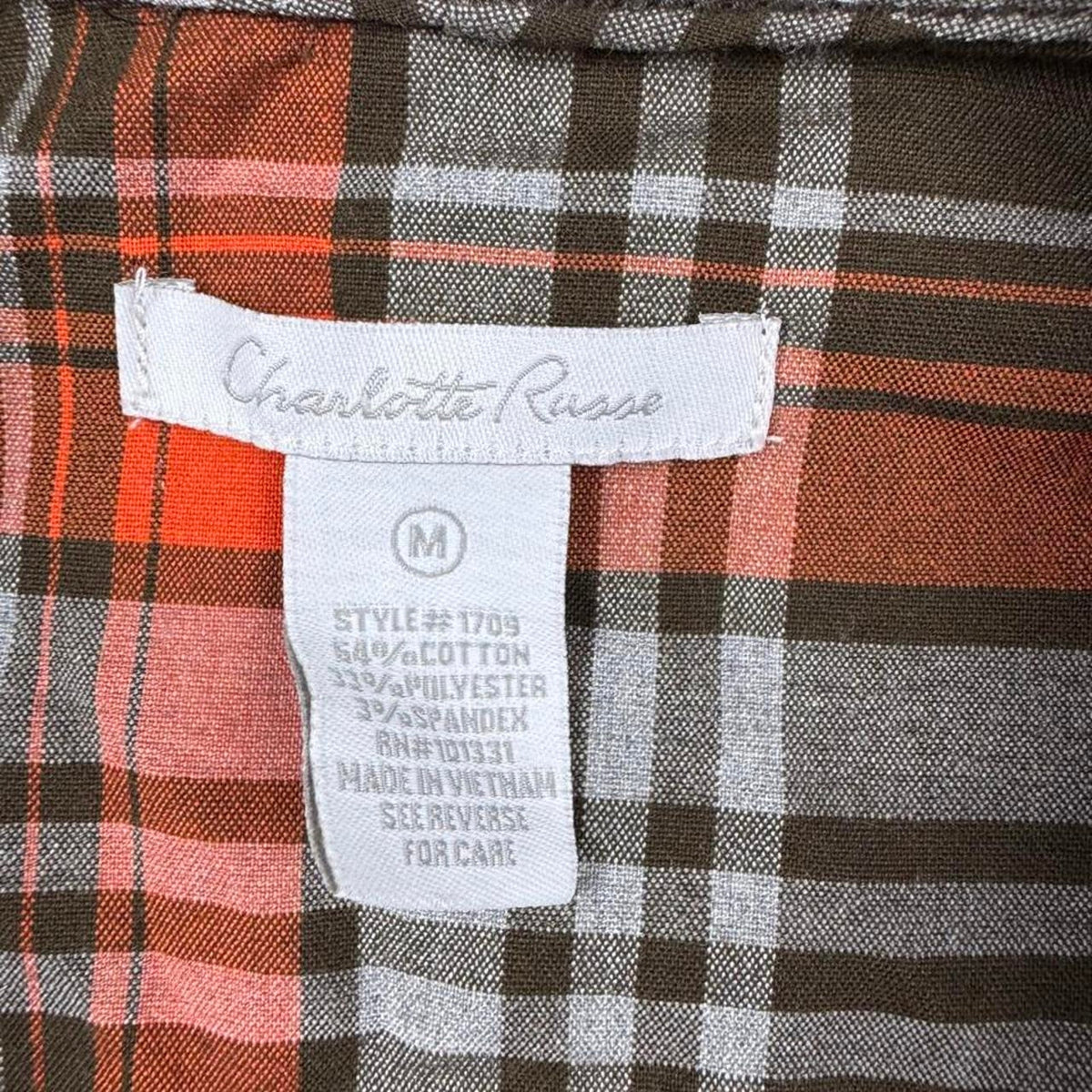 Vintage 2000’s Charlotte Russe Plaid Top