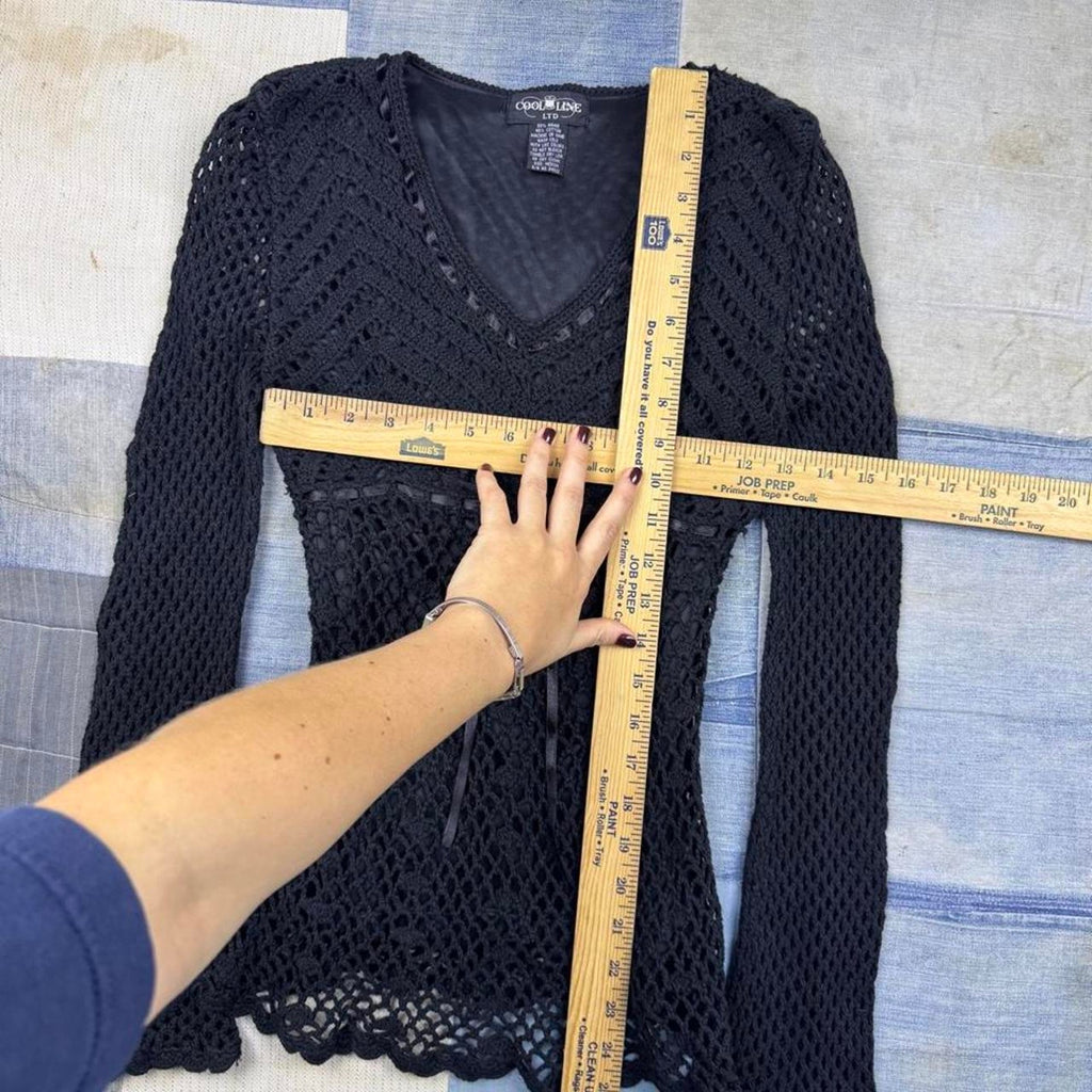 Vintage 2000’s Black Whimsygoth Top