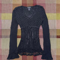 Vintage 2000’s Black Whimsygoth Top